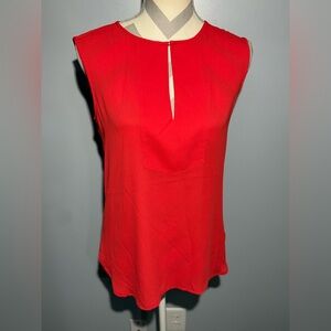 J. Crew Vibrant Red Sleeveless Blouse